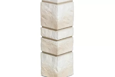 Угол наружный Docke коллекция Burg (Тесаный камень) Белый
